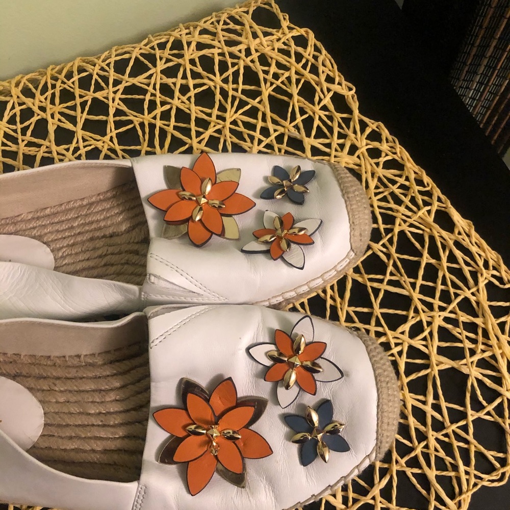 Michael Kors white flats